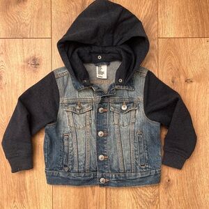 H&M Denim Jacket (kids) with Dark Hood and Sleeves